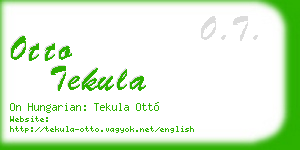 otto tekula business card